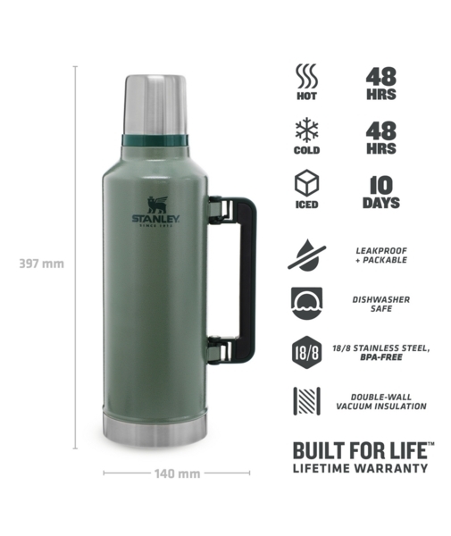 STANLEY CLASSIC VACUUM BOTTLE 2.3 L black, termos stor