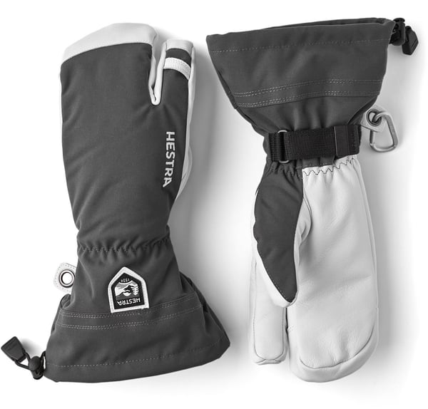 HESTRA ARMY LEATHER HELI SKI 3-FINGER grey