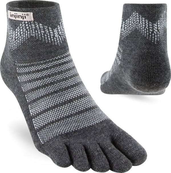 INJINJI OUTDOOR MIDWEIGHT MERINO WOOL MINI-CREW Slate, tåstrumpor ull outdoor