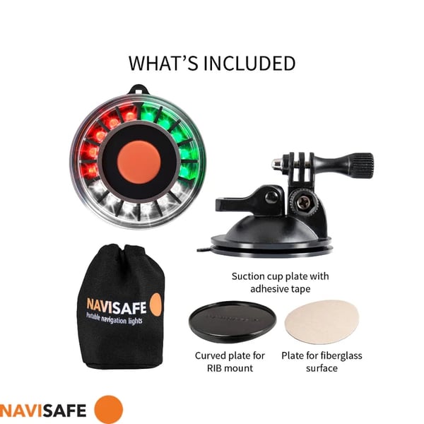 NAVISAFE NAVILIGHT TRICOLOR 2NM W/SUCTION BASE + GO PRO NA341, lanterna kajak