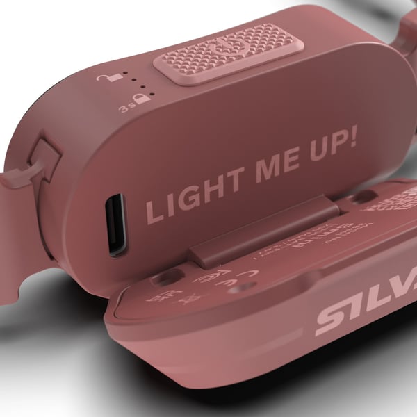 SILVA SMINI FLY ROSE, uppladdningsbar pannlampa 250 lm