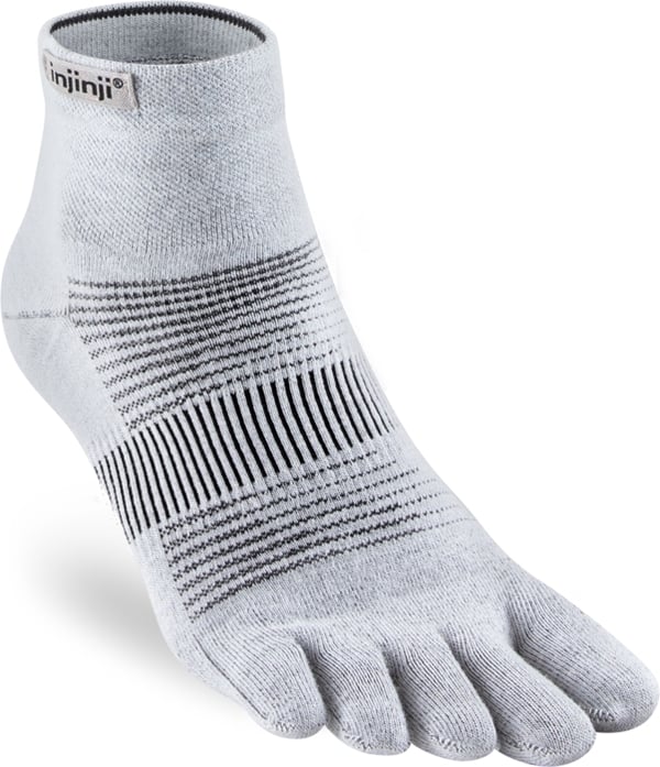 INJINJI RUN LIGHTWEIGHT MINI-CREW Light grey, tåstrumpor löpning
