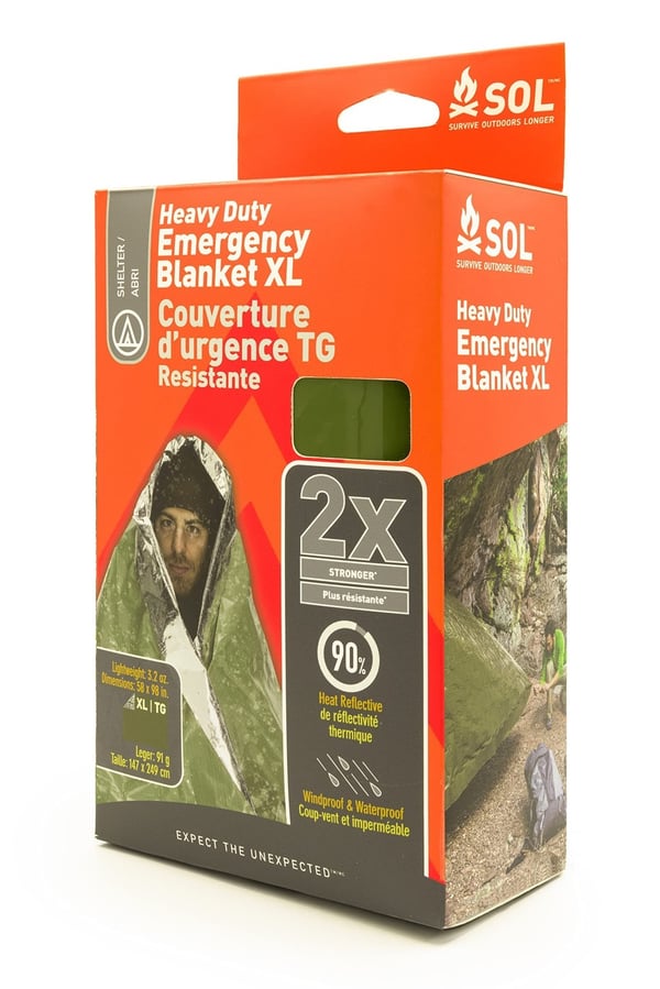 SOL HEAVY DUTY EMERGENCY BLANKET XL, nödfilt kraftig