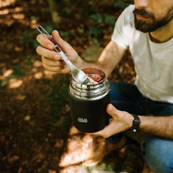 ESBIT TITANIUM 2-IN-1 FORK / SPOON, titanspork fällbar, Esbit titaniumspork