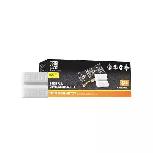 12-PACK ESBIT 8 x 27 GRAM SOLID FUEL TABLETS, Esbit fasta bränsletabletter