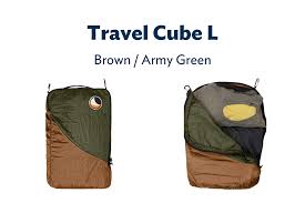 TICKET TO THE MOON TRAVEL CUBE Brown/Army Green L,  Ticket To The Moon packpåsar