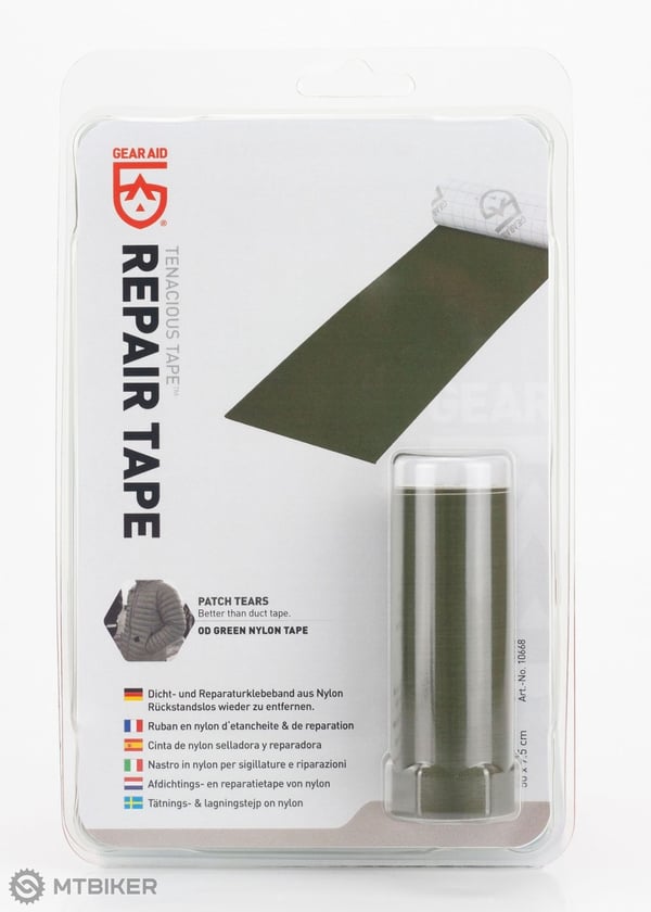 GEAR AID TENACIOUS TAPE Od Green 7.5 x 50 cm, Gear Aid lagningstape mörkgrön