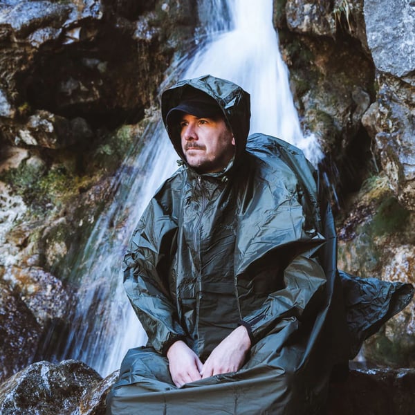 SNUGPAK ENHANCHED PATROL PONCHO olive, poncho för ryggsäck