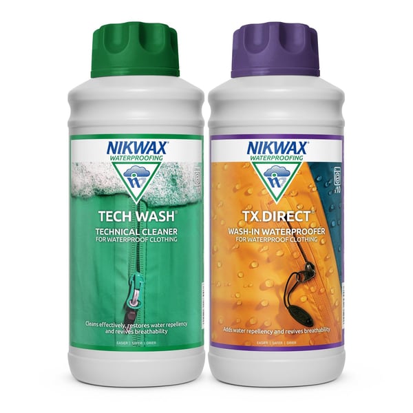 NIKWAX TECH WASH 1L + TX DIRECT WASH-IN 1L, impregnering GORE-TEX tvätt