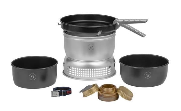 TRANGIA 25-5 UL Non-stick, Välj spritbrännare eller gasolbrännar i scroll-listan