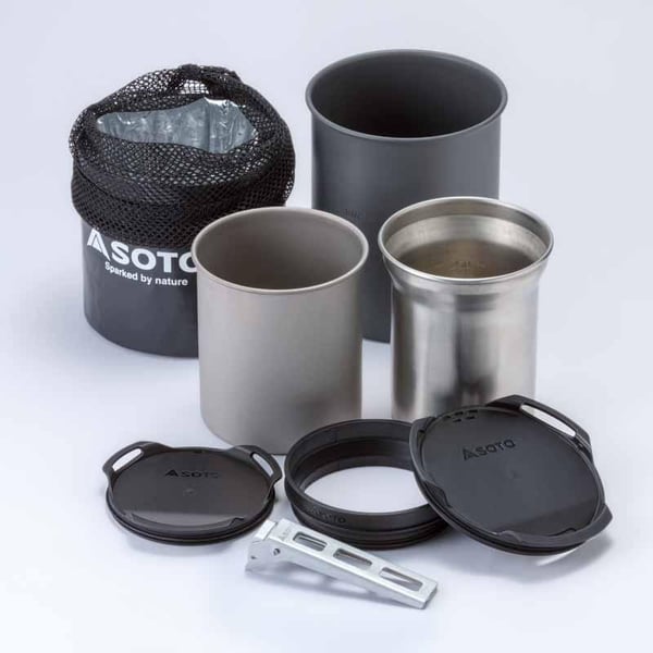 SOTO THERMOSTACK COOK SET COMBO SSOD-521, termosmugg titan, kokärl titan
