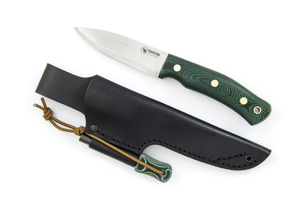 CASSTRÖM NO.10 SWEDISH FOREST KNIFE GRÖN MICARTA ROSTRFRITT ink eldstål 13127