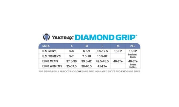 YAKTRAX DIAMOND GRIP Large (44-46), kedjebroddar för kängor