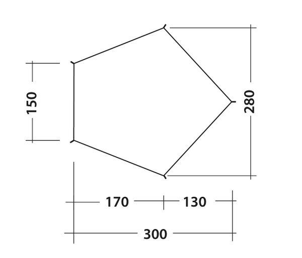 ROBENS TRAIL WING TARP 280/150 x 300 cm, Tarp Robens