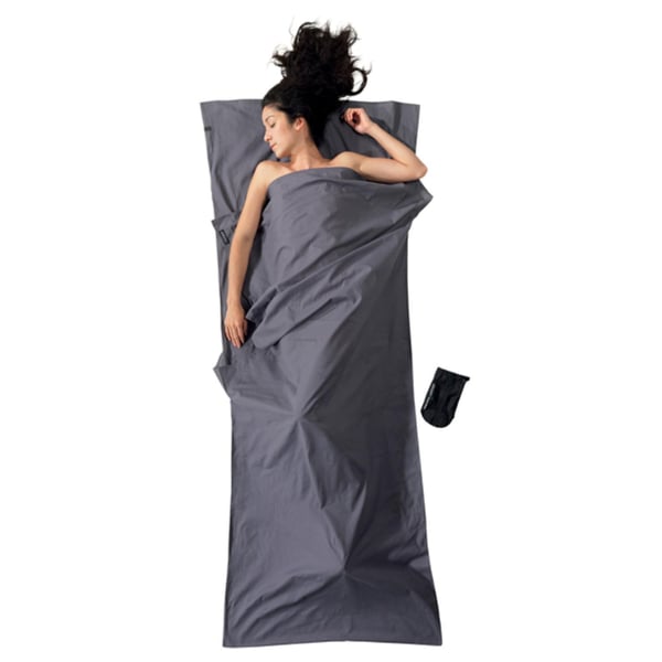 reselakan bomull, COCOON TRAVEL SHEET COTTON Elephant Grey