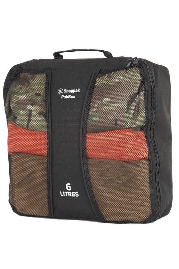 SNUGPAK PAKBOX 6L black, packpåsar kläder för resväskor