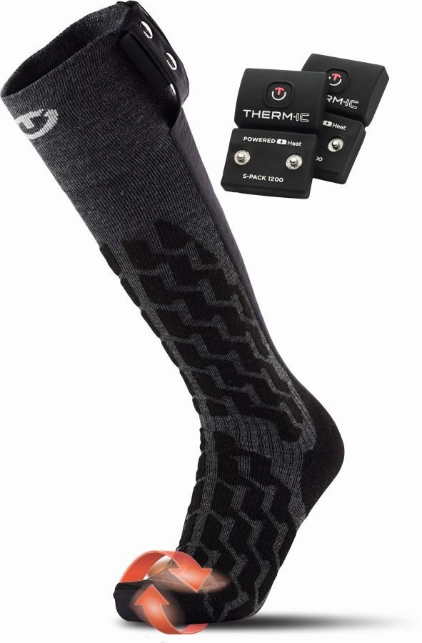 THERMIC POWERSOCK HEAT FUSHION UNI + S-PACK 1200, skidstrumpor med batteri