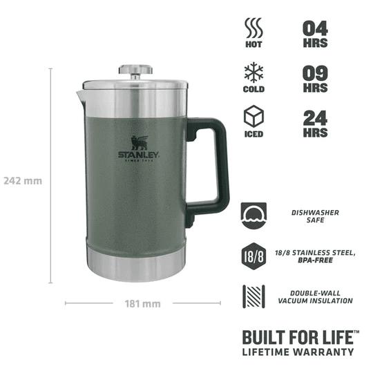 STANLEY STAY-HOT FRENCH PRESS 1.4 L, Stanley kaffepress med isolerad