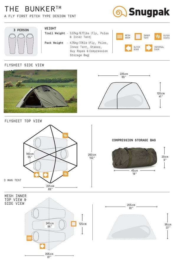 SNUGPAK THE BUNKER, tält