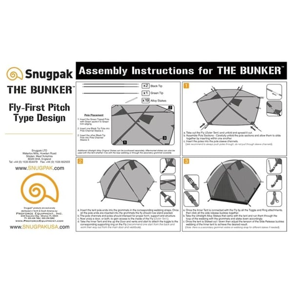 SNUGPAK THE BUNKER, tält