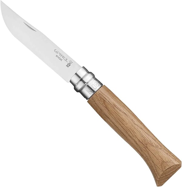 OPINEL LUXURY OAK NO 8 STEINLESS, opinel fällkniv ek
