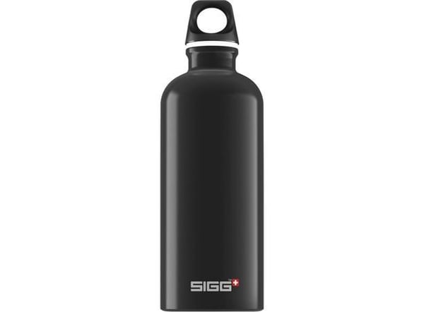 SIGG TRAVELLER 0.6 L svart, vattenflaska Sigg klassisk, vattenflaska aluminium