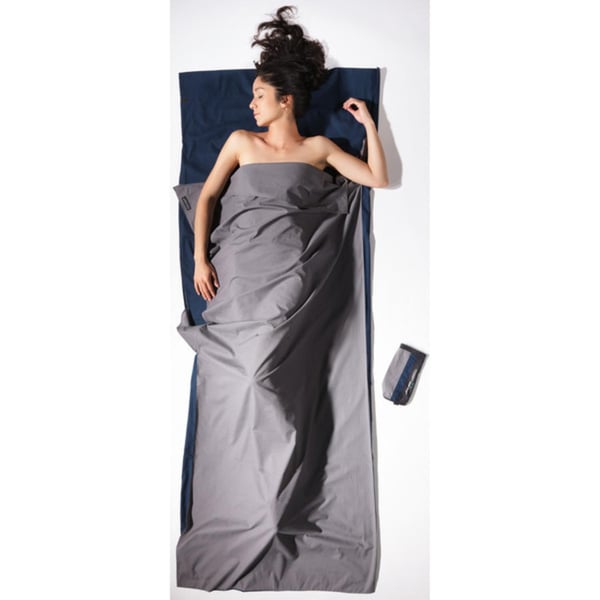 reselakan bomull, COCOON TRAVEL SHEET COTTON Tuareg/ Elephant Grey
