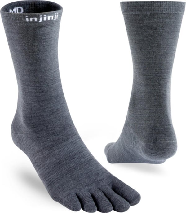 INJINJI LINER CREW NUWOOL Grey XL (47 och uppåt), linersockar, tåstrumpor liner