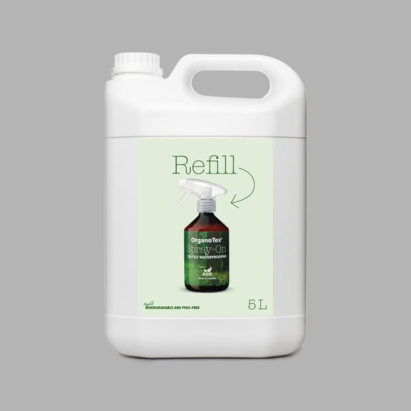 ORGANOTEX SPRAY-ON TEXTILE WATERPROOOFING REFILL 5 L, impregnering Gore-Tex