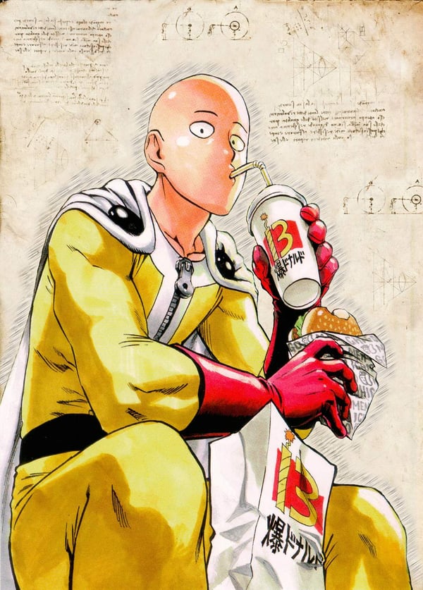A3 Print - One Punch Man - Drink