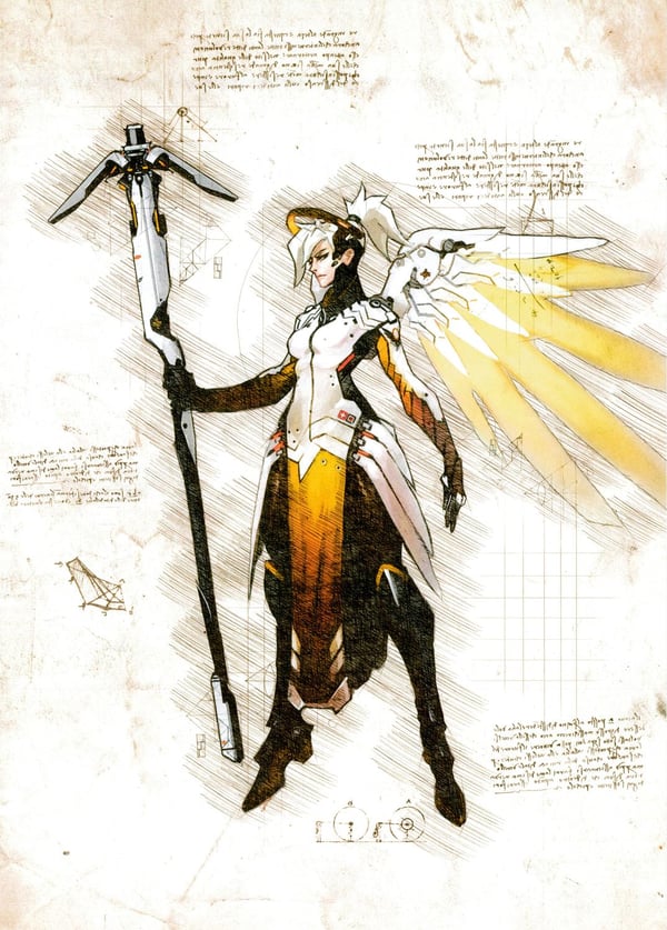 A3-tuloste - Overwatch-taideteos - Mercy