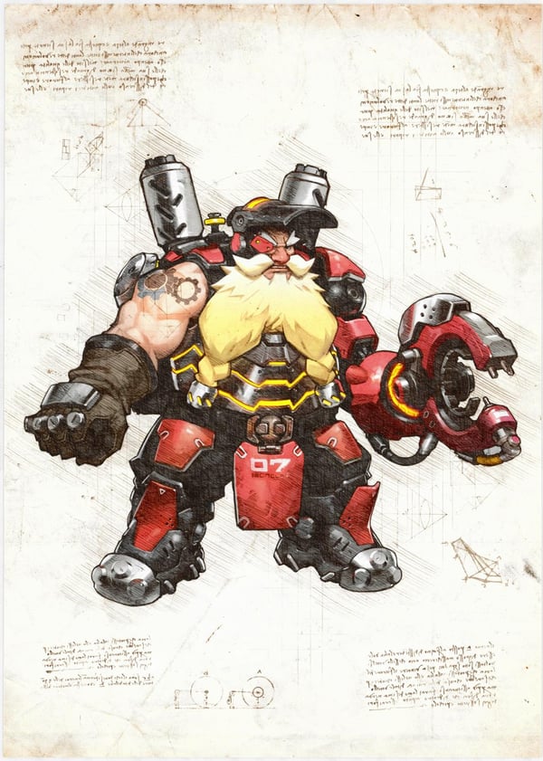 A3-tuloste - Overwatch-taideteos - Torbjörn