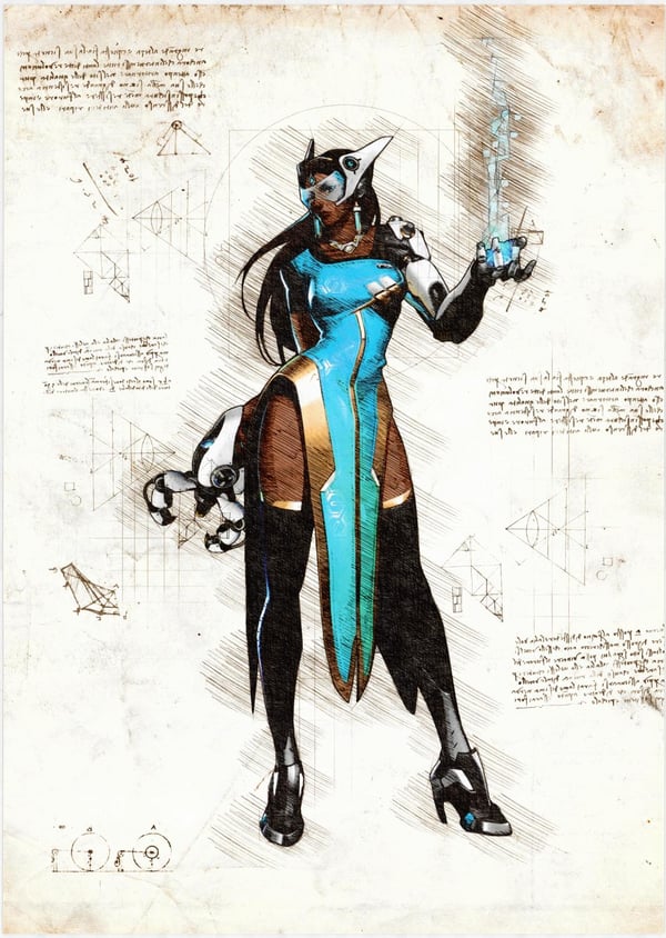 A3-juliste - Overwatch-taideteos - Symmetra