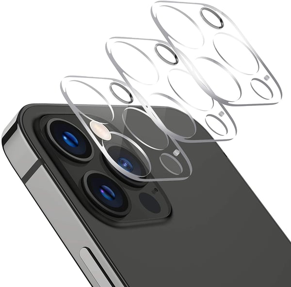 3-Pak Linsebeskyttelse i Herdet Glass for IPhone 12 Pro Max - Transparent