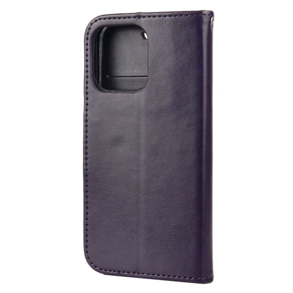 IPhone 13 Pro Max Lommeboketui - Sommerfugl. Mørk lilla