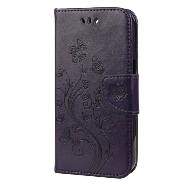 IPhone 13 Pro Max Lompakkokotelo - Perhonen. Tummanvioletti