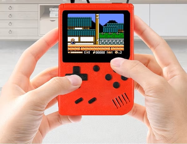 400 Innebygde Retro Spill Gameboy Håndholdt Spill. Oppladbar