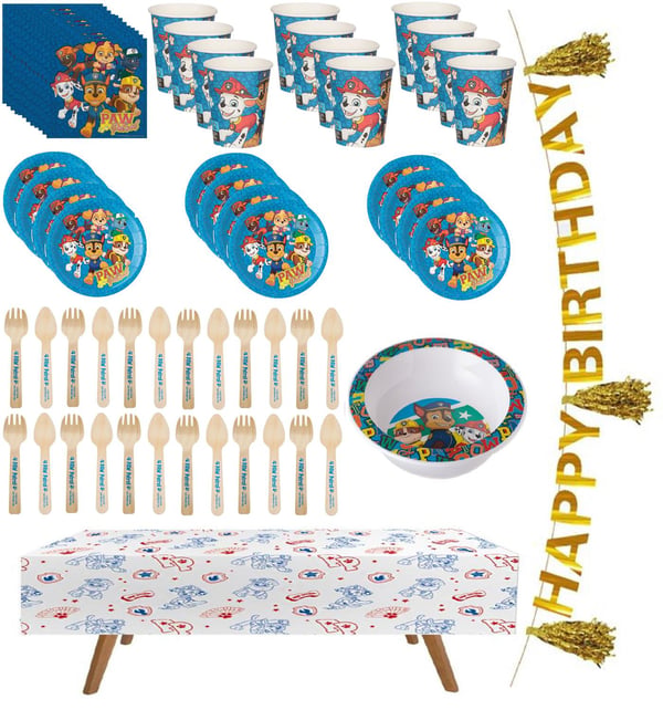 Paw Patrol Festpakke for 12 personer.