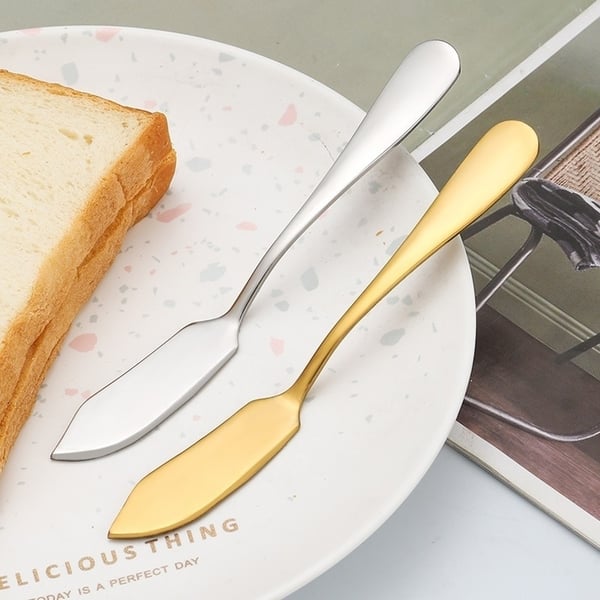 4 X Smørknive i Rustfrit Sølvglas. Smørkniv