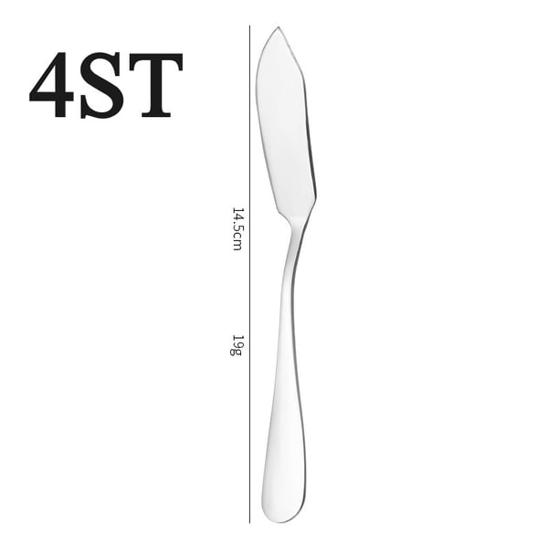 4 X Smørkniver i Rustfritt Sølvglass. Smørkniv