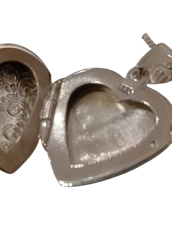 Berlock Hjerte Halskjede i Ekte Sølv. Valentinsdag.