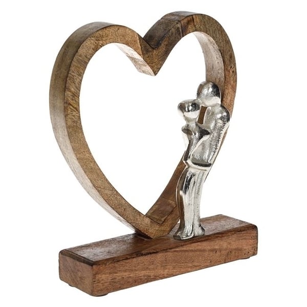 Kærlighedspar Hjerte Ornament. Valentinsdag