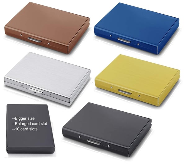 10 Rom XL Design Rustfritt Kortholder for minst 10 kort