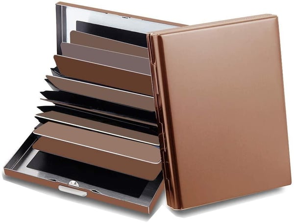 10 Rom XL Design Rustfritt Kortholder for minst 10 kort
