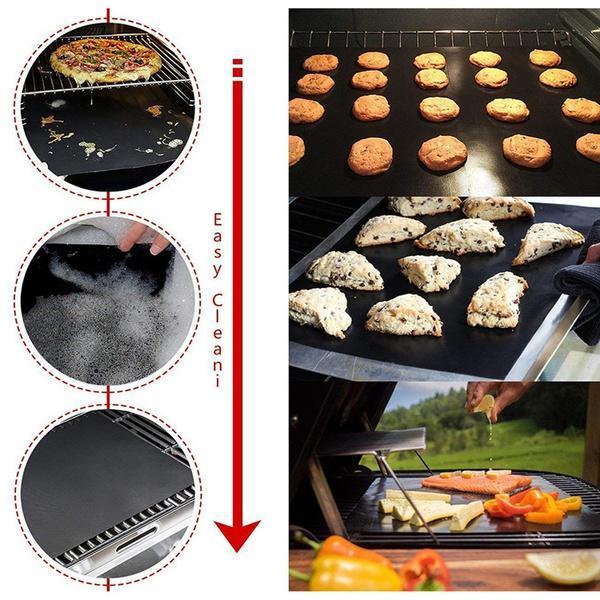 5-Pakning Grillmatte Ovnmatte & Bakematte - Non Stick 40x33cm