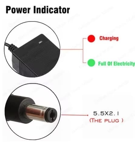 42V 2A Snabbladdare för batteri – Passar elscooter och elcykel