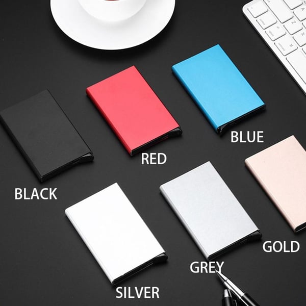 Card holder Aluminum compartment with RFID protection