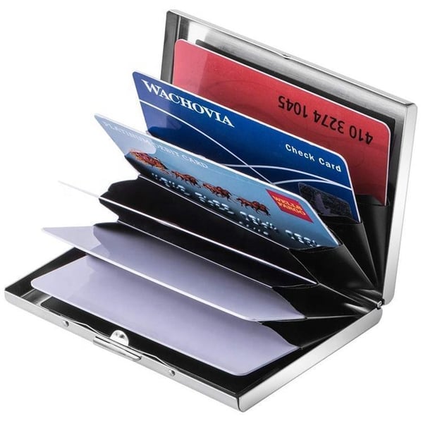 Card holder Aluminum compartment with RFID protection