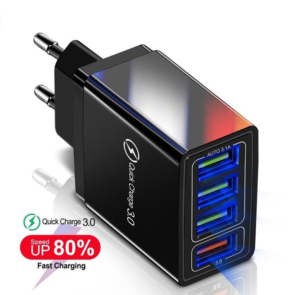 3 Port Snabbladdning 4,8A väggladdare QC3.0