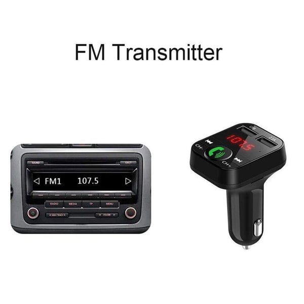 FM X10 Transmitter with Bluetooth Handsfree 4 in 1 Black